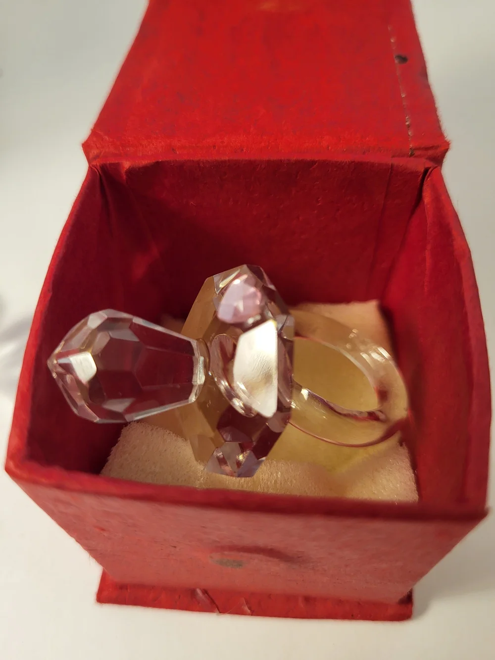 Two vintage faceted crystal baby girl pacifiers 2